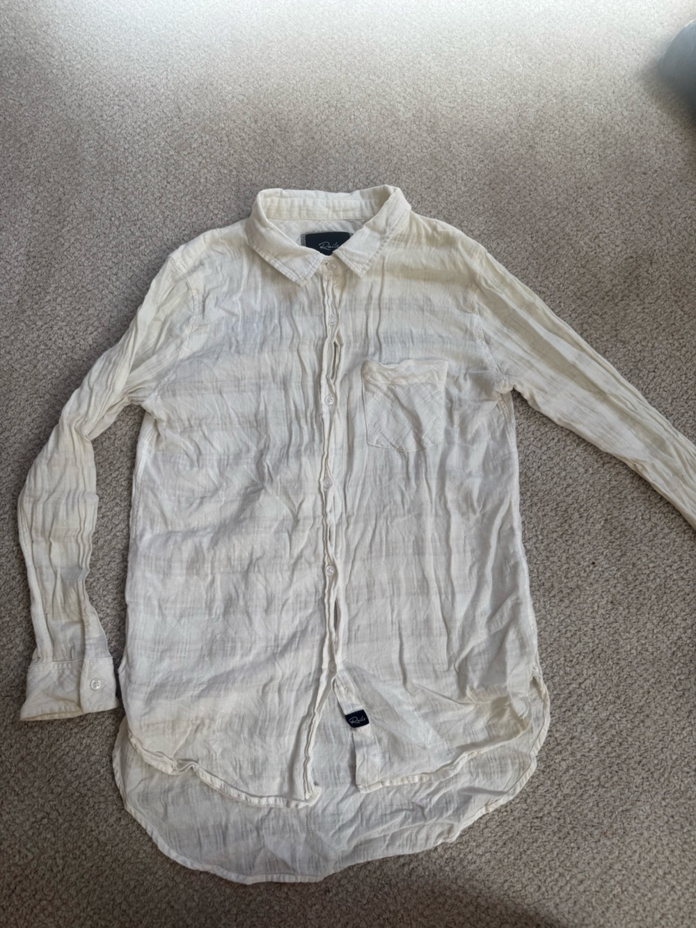 Rails Cream Button-Up Shirt